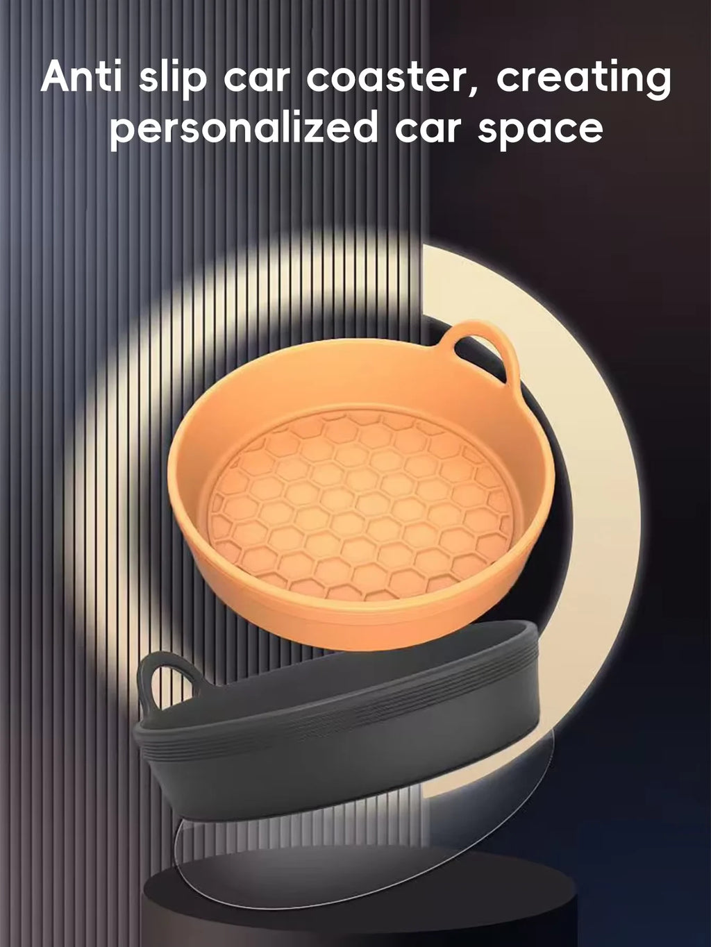 2-pack of eco-friendly silicone car cup holders, non-slip, heat-resistant, spill-proof, universal type, suitable for most vehicl