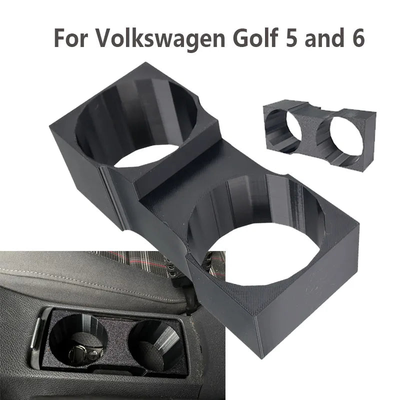 For Volkswagen Golf 5 & 6 Car Cup Holder Black Plastic Cans Bottles Mount Holder 0.25L 0.5L Car Interior Accessories