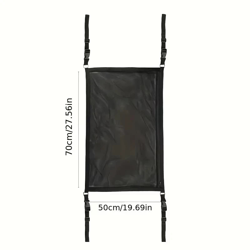 Car Ceiling Cargo Net Pocket, Car Ceiling Storage Net Strong Bearing Adjustable Capacity Roof Cargo Net Organizer, for SUV