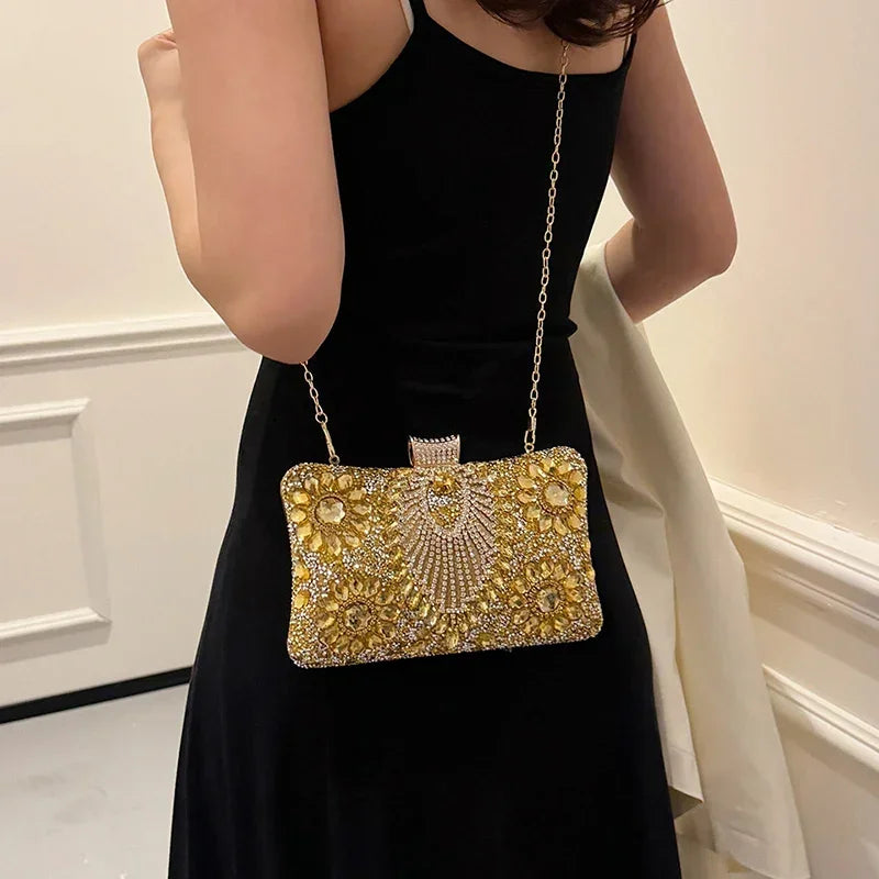 Brilliant Diamond Evening Bags Shoulder and Crossbody Bags Super Cool Personality 2025 Designer New Style Handbags for Women New