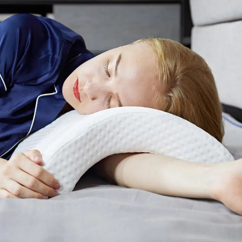 Memory Foam Pillow with Arm Hole Anti-Hand Numb Desk Nap Sleeping Pillow Multifunction Orthopedic Health Neck Couple Pillow