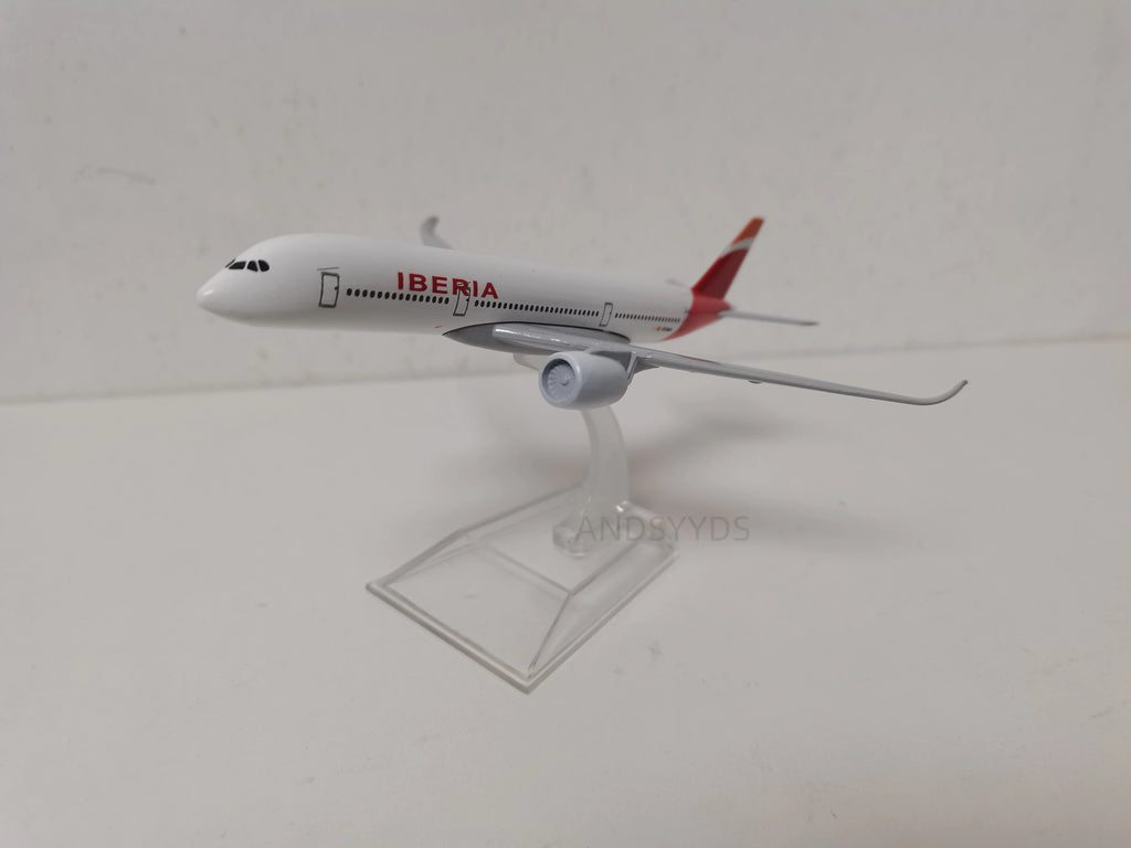 16CM Iberia A350 Airplane Models	Scale 1:400 Metal Alloy Scale Aircraft  Replica Diecast Aviation Collectibles Toy for Boys