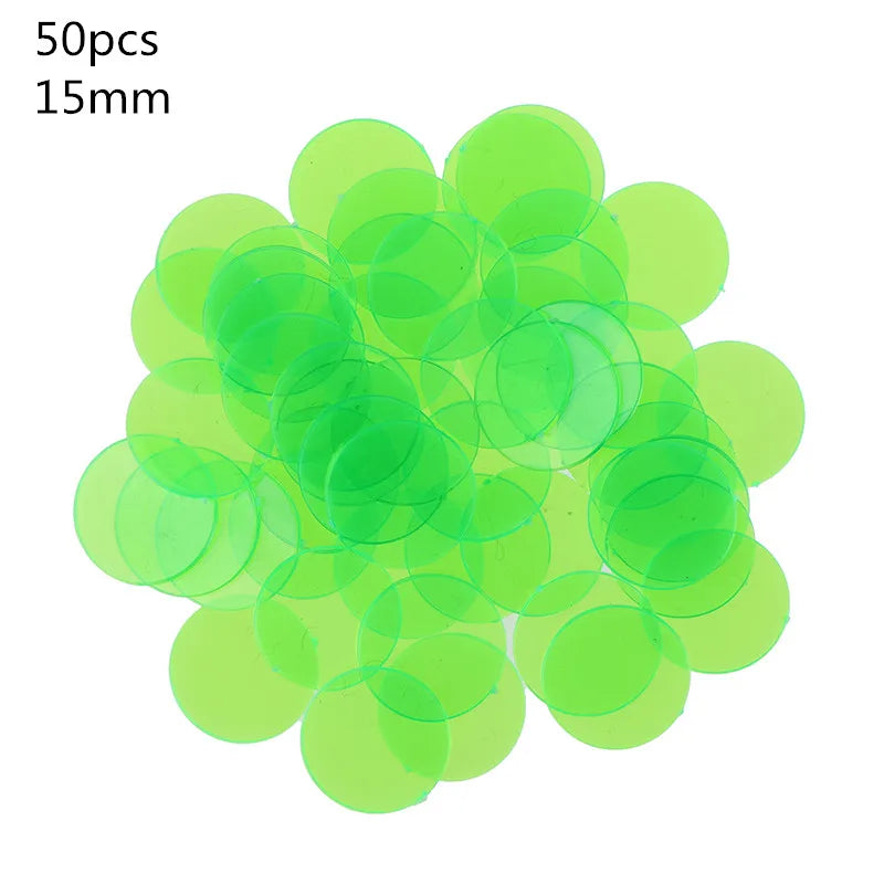 100/50pcs Montessori Education Math Toys Learning Resources Color Bingo Chip Supply 15mm