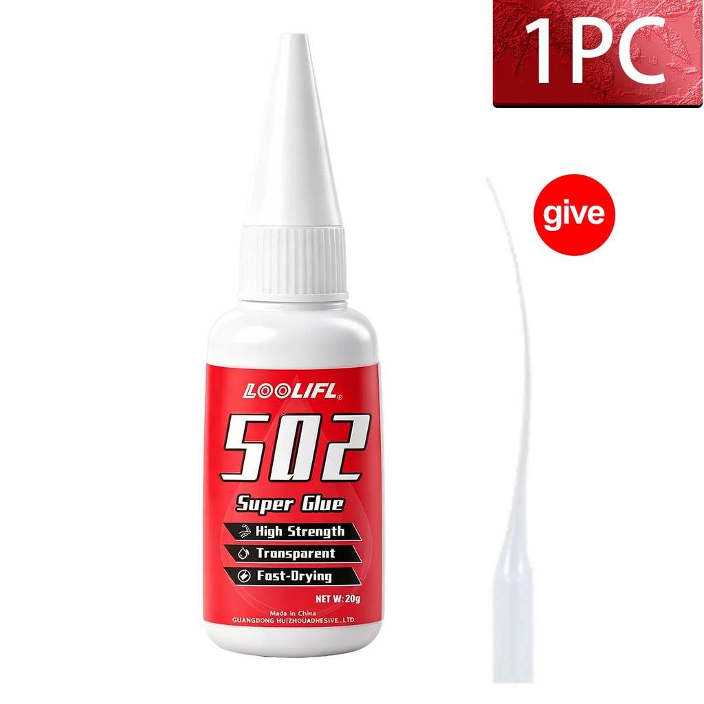 Quick Dry Super Glue 502 Instant Strong Bond Multi‑purpose Clear For Home Industrial Daily Fixing Metal Wood Glass DIY Repair