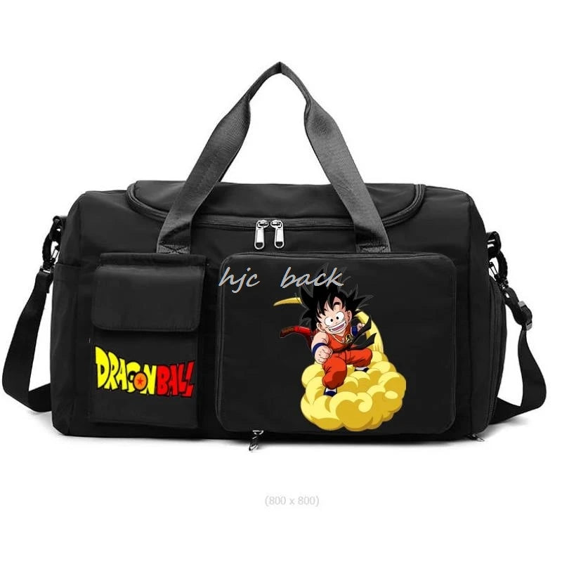 Fashion Dragon Ball Print Large Capacity Storage Bag Shoulder Bag Camping Accessories Dry/wet Separation Travel Bag