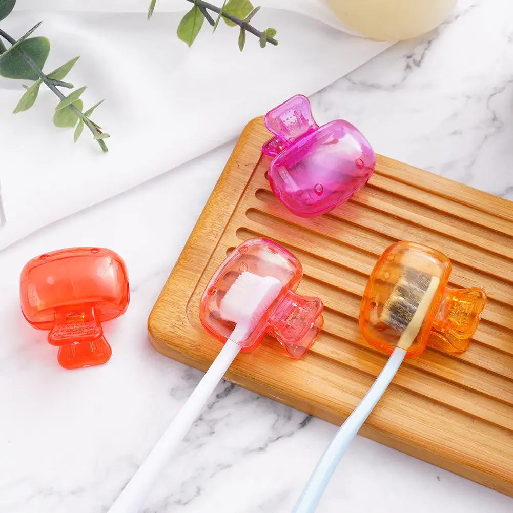 1pc Toothbrush Head Covers - Travel Protector Cap Case, Color Combo Clip for Household & Camping, Durable Plastic Portable