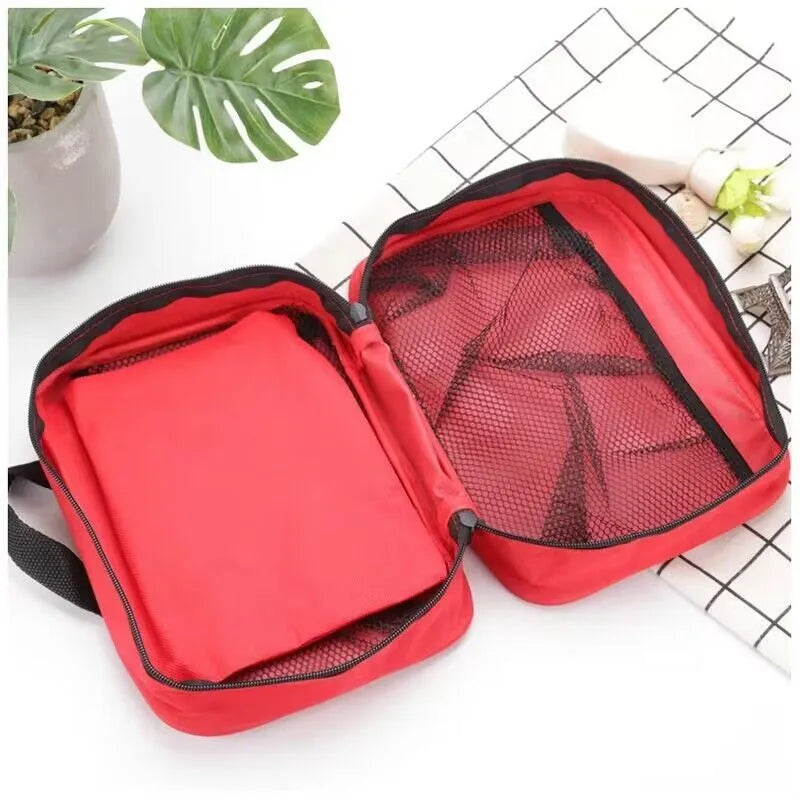 Large Portable First Aid Kit, Handheld Outdoor Emergency Storage Bag, Durable Carry Medical Organizer for Camping Travel Hiking