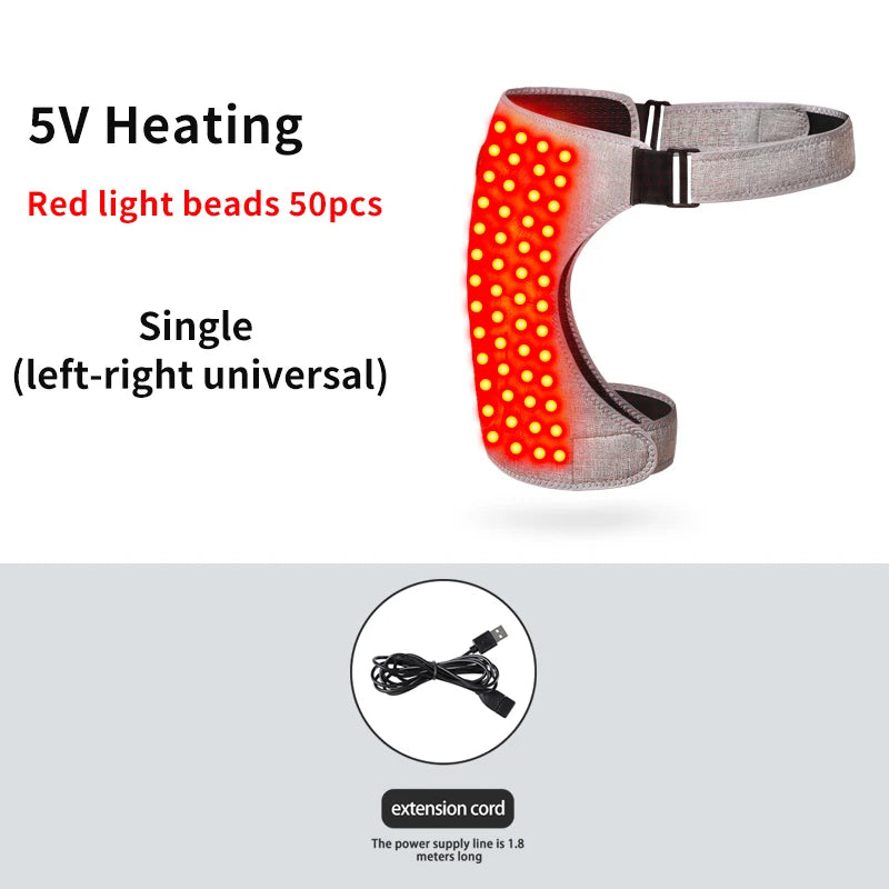 660nm Red Light Heating Pad Hip Brace  Wellness Protector Fatigue Relief Home Relaxation 3 Modes 50-90LED