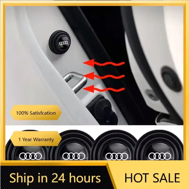 For Audi Sline A4 A3 A6 TT S4 S5 S6 A1 A2 A5 A7 A8 Q1 Q2 Q3 Q4 Q5 Q Car Stickers Car door Soundproof Patch Shock Absorber Gasket