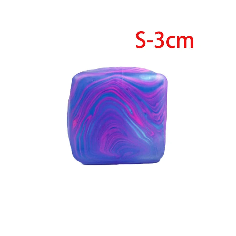 1/4PCS Flow Pattern Square Maltose Pinch Music Release Slow Rebound Release Pressure Colorful Decompression Party Favors
