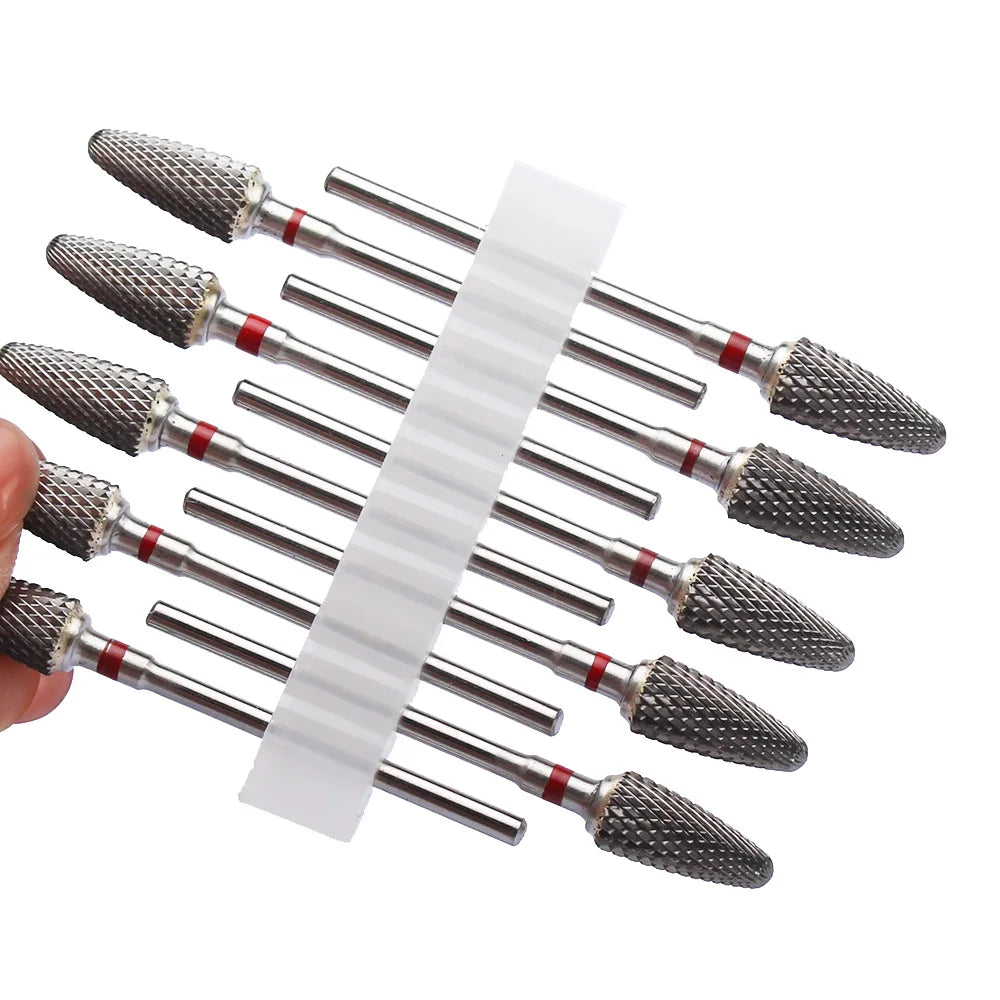 10pc Carbide Manicure Drills Nail Drill Bits Set Milling Cutters Kits Gel Polish Remover Files Electric Burr Tools Accesstries