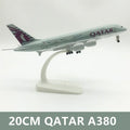 16CM/20CM Diecast Alloy Model Qatar A380 Airlines Aircrafts  With Stand Landing Gear Collection Display Airplanes Gifts Fans