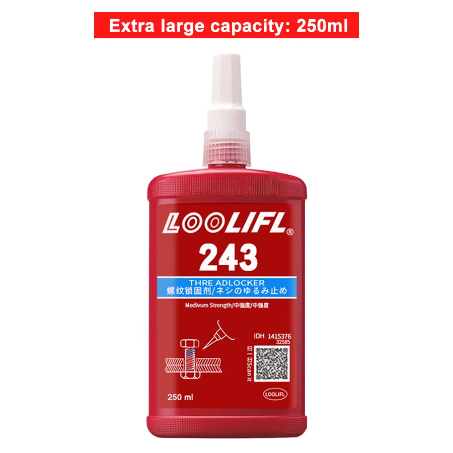 10ml LOOLIFL 243 Screw Adhesive 243 Anaerobic Glue Anti-loose Anti-slip Sealing Thread Locking Agent Anti-slip Caulk Sealers