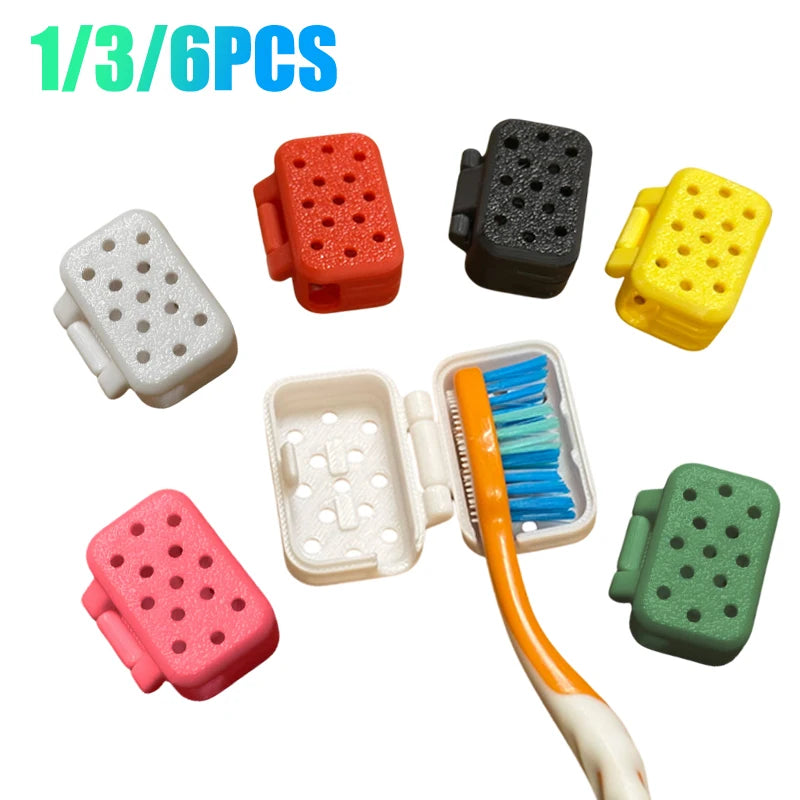 Home Travel Portable Toothbrush Holder Clips Toothbrush Protector Cap Mini Toothbrush Head Storage Box Toothbrush Case Universal