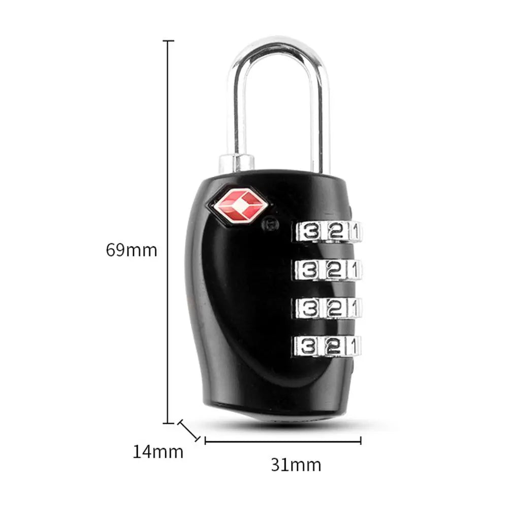 TSA330 Suitcase Luggage Smart Combination Lock 4 Digit Password Lock Padlock TSA Customs Code Lock