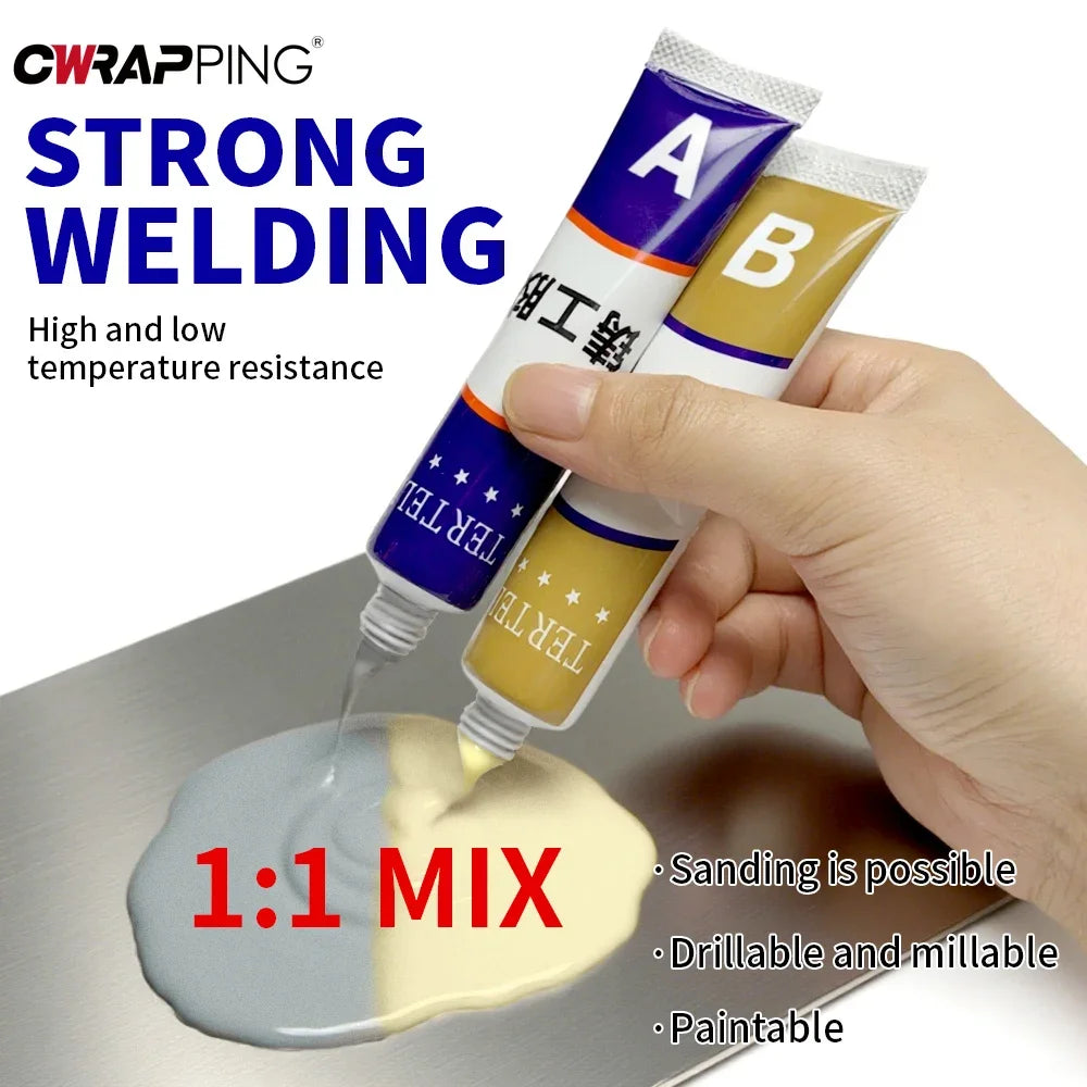 Welding AB Glue Metal Repair Adhesive Heat Resistance Sealant High Strength Plastic Repair Casting Adhesive Metal Plastic Wood