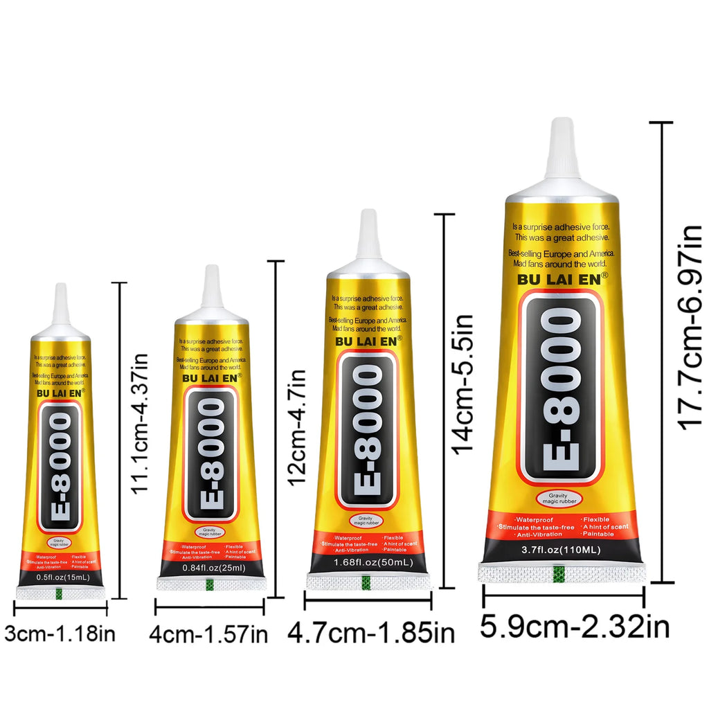E-8000 Super Strong Shoe Glues Repairing Adhesive Universal Waterproof Shoe Sealers for Sneakers Boot Leather Fast Repair Glue .