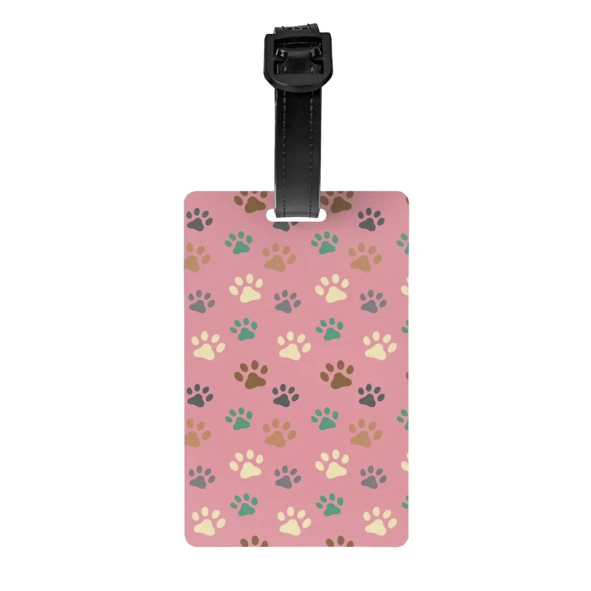 Custom Dog Lover Pet Paw Heart Luggage Tag for Suitcases Fashion Baggage Tags Privacy Cover Name ID Card