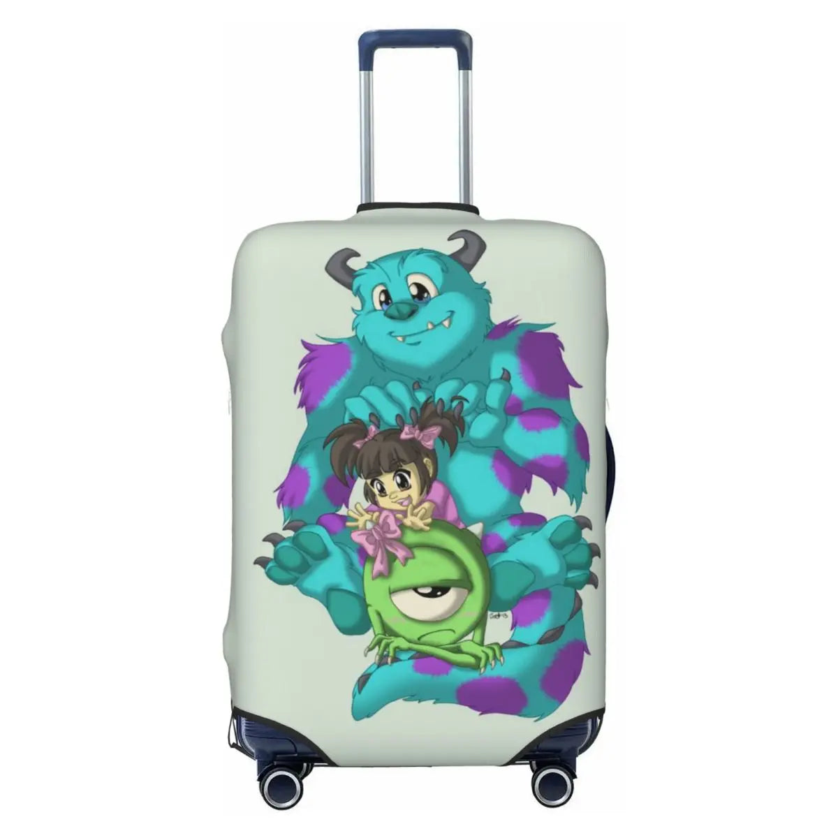 Custom M-Monsters Anime University Luggage Cover Cute Suitcase Protector Covers Suit For 18-32 inch