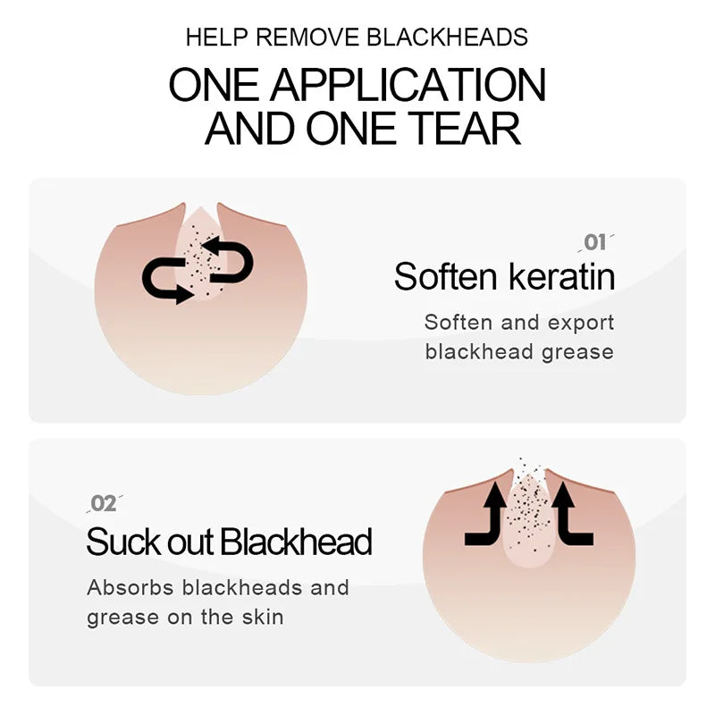 60g Blackhead Peel Mask Bamboo Charcoal Oil Control Deep Cleanig Purifying Shrink Pores Nose Mask T-zone Care Nasal Stickers