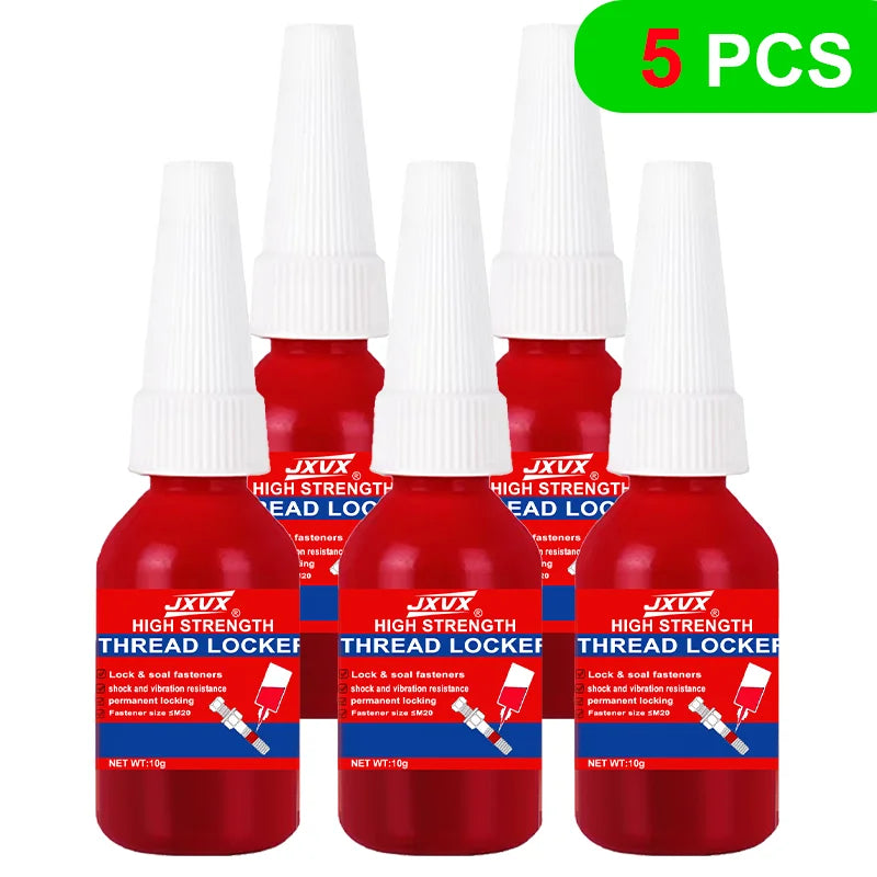 10g Sealed Anaerobic Adhesive (Threadlocker) – Low to High Strength, Slip-Resistant, High-Temperature Resistant, Removable