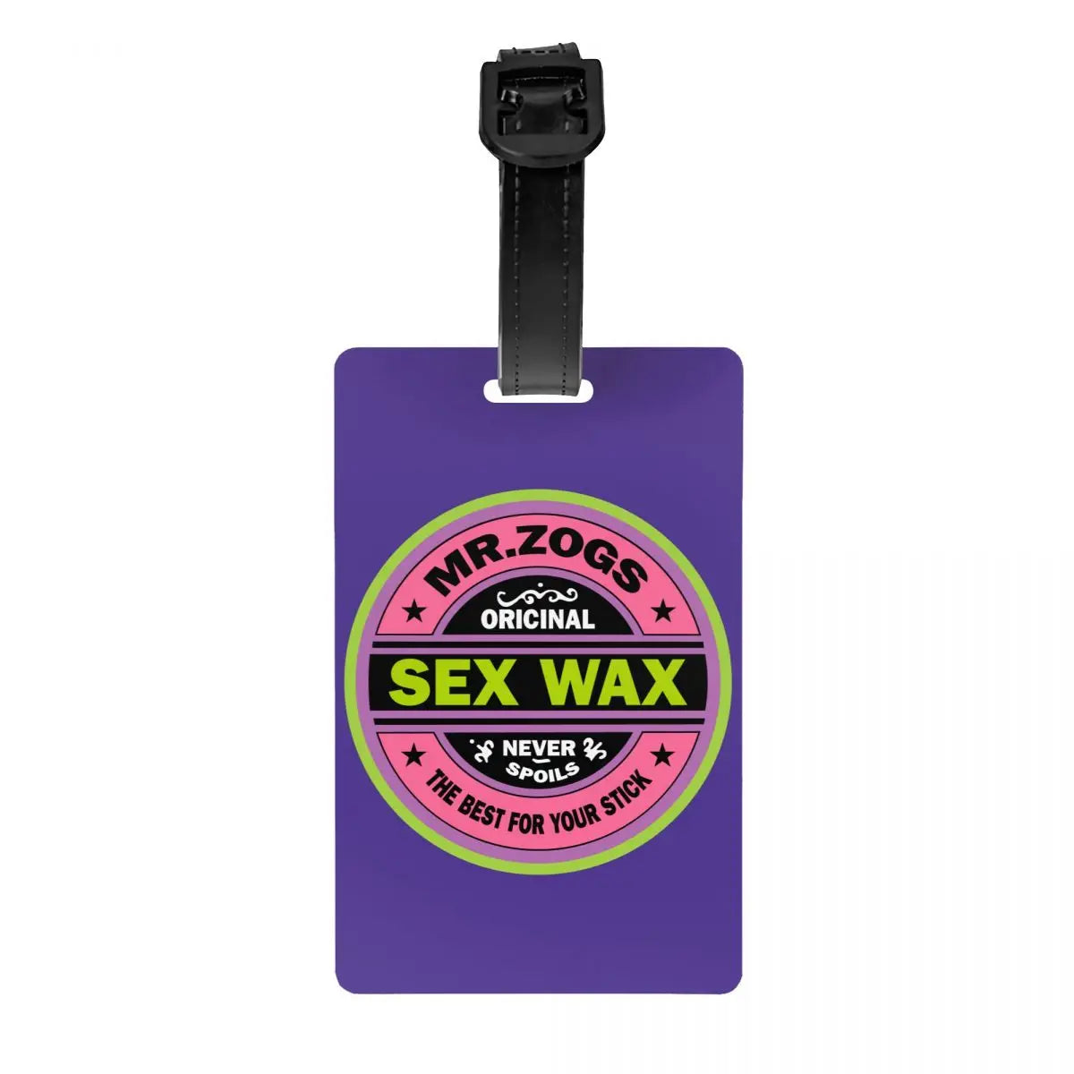 Custom Mr Zogs Sex Wax Luggage Tag With Name Card Surfing Surf Gift Privacy Cover ID Label for Travel Bag Suitcase