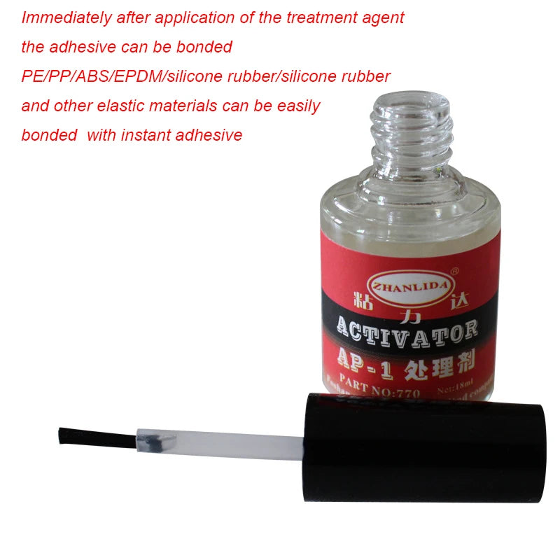 Colorless Primer Liquid Instant Glue Silicone Rubber Plastic Surface Primer PP PET PU Treatment Agent Increase Glue Strength