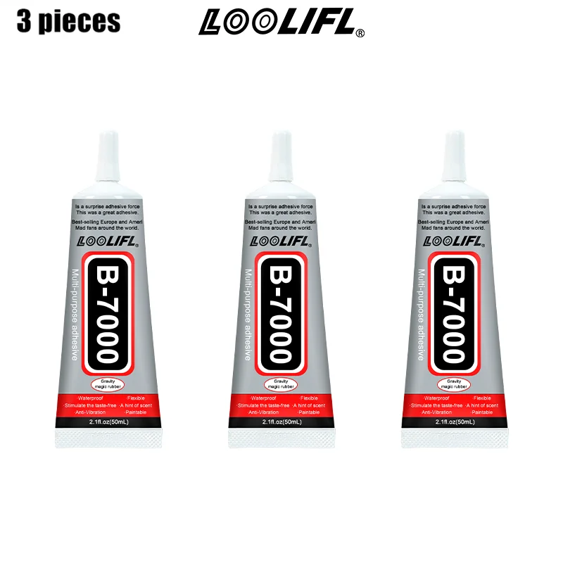 Loolifl-15Ml25Ml50Ml110Mlb7000 Transparent Contact Adhesive for Mobile Phone Repair, Universal Glass DIY Craft Plastic Crystal Adhesive, with Precision Applicator