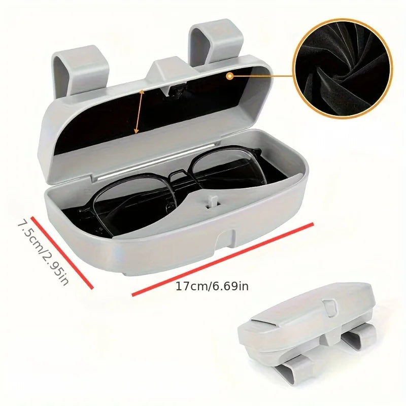 Car Mounted Eye Box, Car Supplies, Sun Visor, Eyeglass Frame, Multifunctional Sunglasses Box, Storage Box, Buckle Type