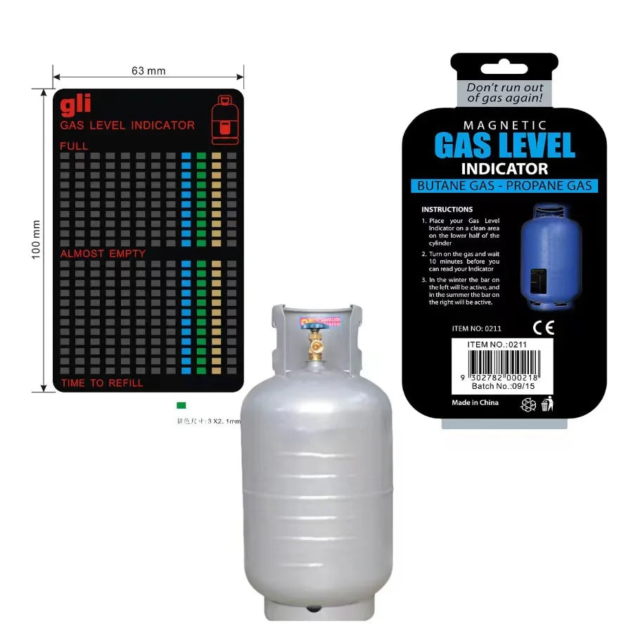 Portable Gas Indicator Level Practical Propane Butane LPG Fuel Gas Tank Level Indicator for Home Kitchen Outdoor Use