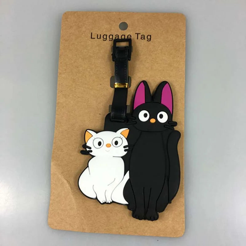 Lovely Disney Marie Cat  Travel Accessories Luggage Tag Silica Gel Suitcase ID Addres Holder Baggage Boarding Tag Portable Label
