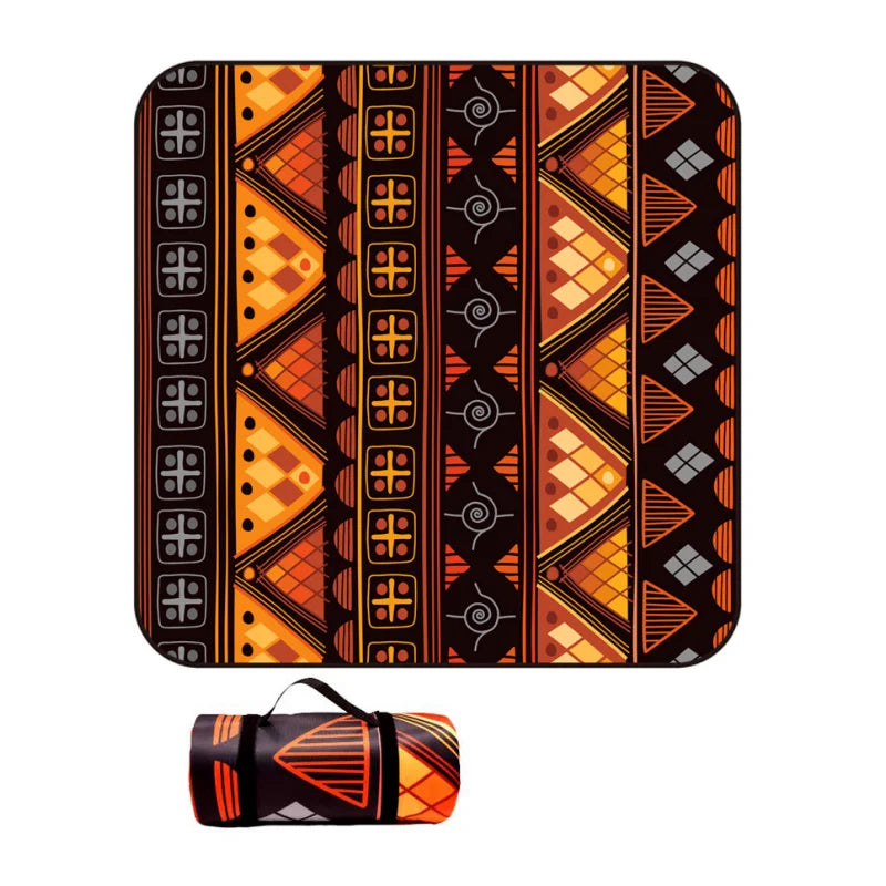 Outdoor Picnic Blanket Waterproof Extra Large Camping Mat Thickness 4mm 3-Layers Beach Blanket Rolling Up Packaging Park Blanket