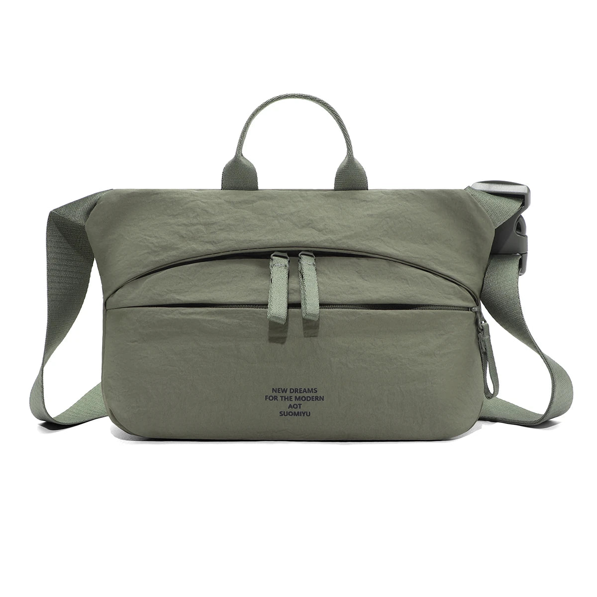 Fashionable women's nylon crossbody bag, niche chic backpack, casual large capacity chest bag, shoulder bag