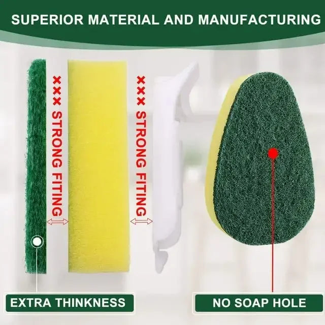 7Pcs Heavy Duty Dish Wand Sponge Refill Replacement Heads for Kitchen Sink Cleaning Dish Wash Sponge