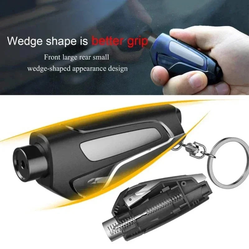 Car Emergency Hammer Mutifunction Emergency Windows Glass Breaker Safety Belt Cutter Keychain Self Rescue Tool