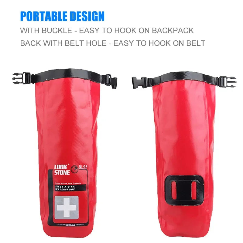 Portable 2/5L Outdoor Waterproof First Aid Bag Emergency Kits Bag Only For Home Car Travel Fishing Hiking Riding Sports