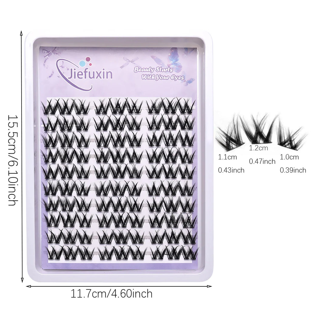 Natural Curling W-Shaped Sunflower Strip Lashes Reusable Fluffy Thick Manga Individual Style False Eyelashes