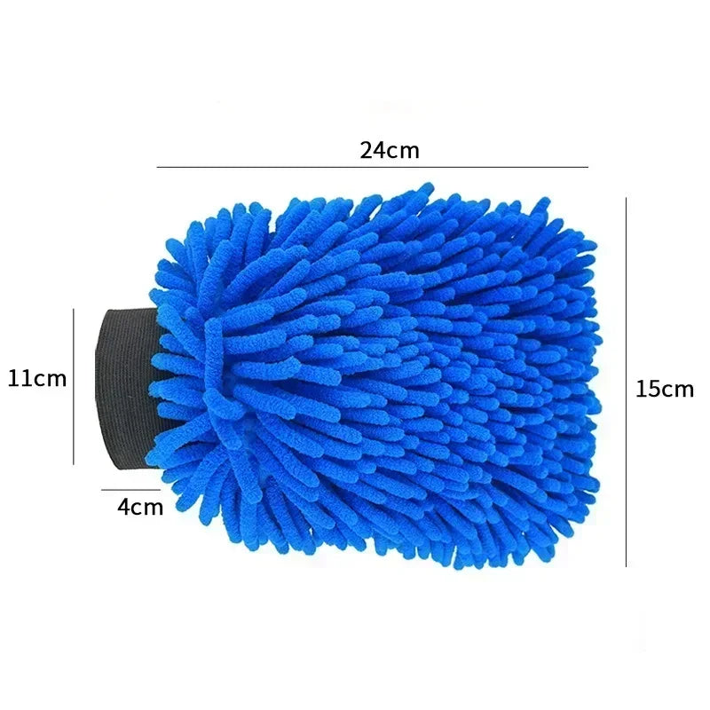 1/5PCS Car Wash Glove Coral Mitt Soft Anti-scratch for Car Wash Multifunction Thick Cleaning Glove Car Wax Detailing Brush