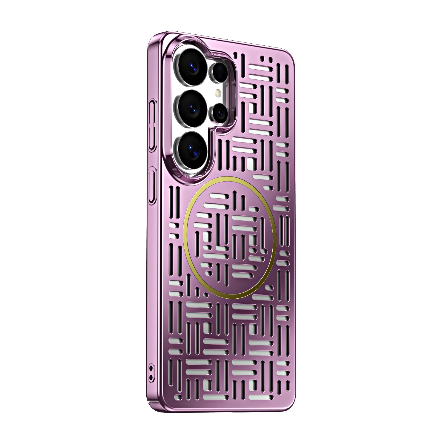 Fuzi Hole Heat Dissipation Phone Case,For Samsung S26 S25 Ultra With Built-in Magnetic Protection Back Cover,Stylish And Durable
