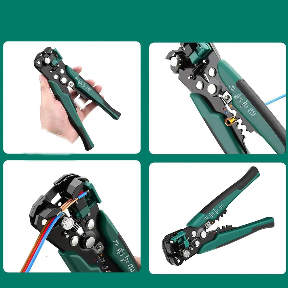 Crimper Cable Cutter Adjustable Automatic Wire Stripper Multifunctional Stripping Crimping Pliers Terminal Hand Tool