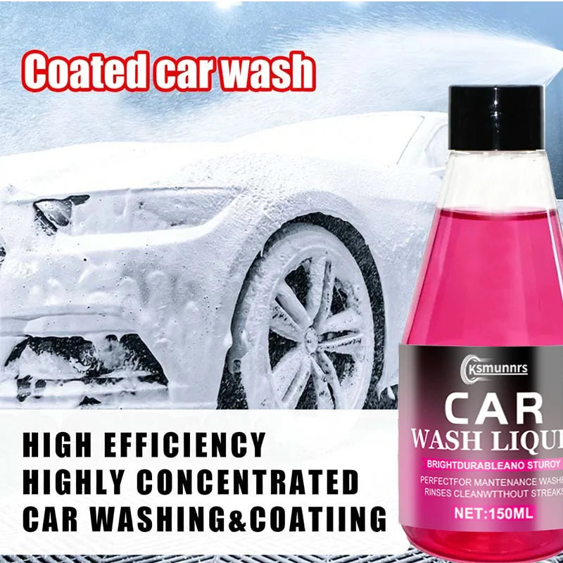 High Foam Car Wash Soap, All-in-One Brightening & Protection. Weak Acid & Alkaline Formula, Pink Foam Wash. Safe for All Car Pai