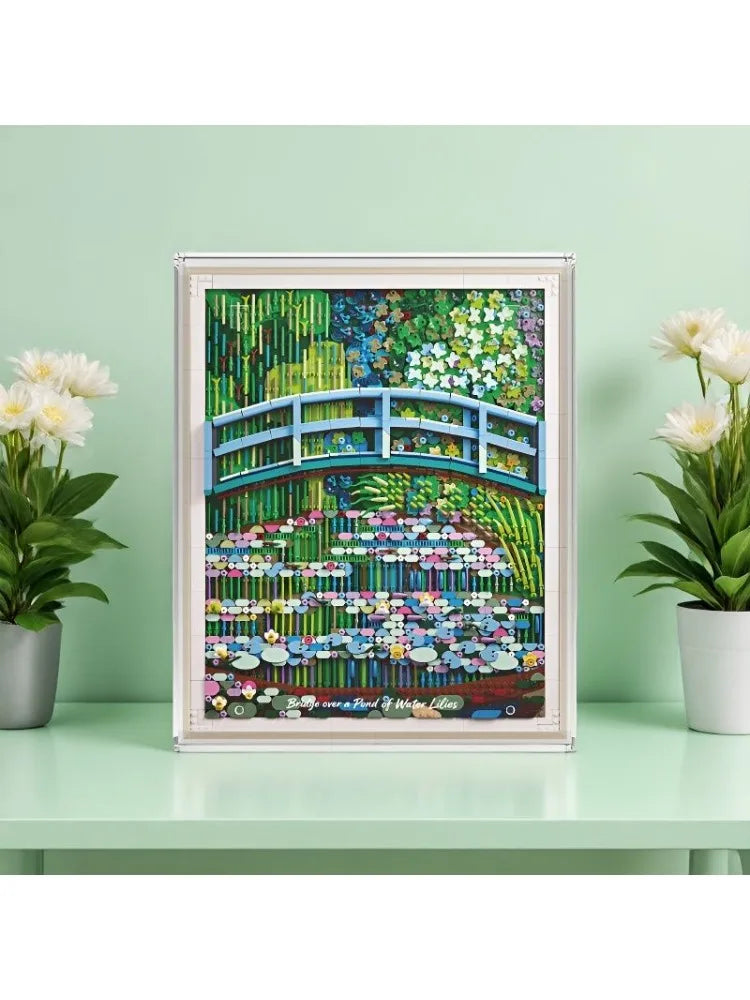 The 2026 new beautiful floral mural model is suitable for home living room decoration (limited to building blocks only)