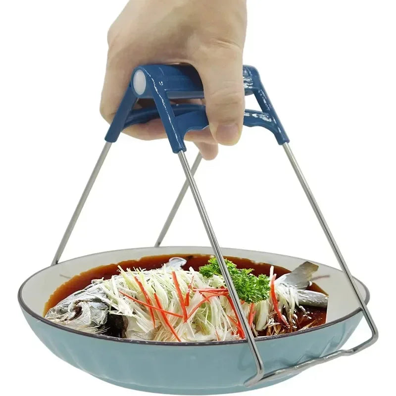 Anti-Scalding Bowl Clip Hot Dish Pot Pan Gripper Air Fryer Plate Retriever Tongs Kitchen Safety Helper Tool