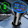 4 Port USB Car Charger Super Fast Charging Adapter For iPhone 17 16 For Samsung For Xiaomi Android Mobile Phones Car Charger