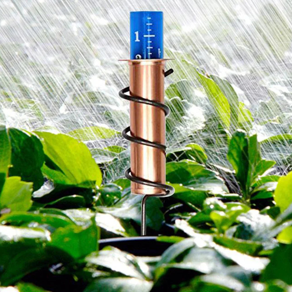 Copper Rain Guage Weather Station Accurate Measuring Tool for Rainfall Detection and Garden Monitoring