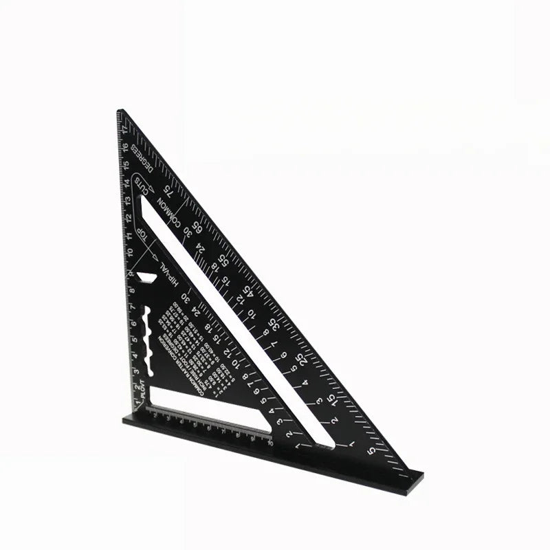 12'' Aluminum Alloy Triangle Ruler Gauges Speed Protractor Miter for Carpenter Line Scriber Saw Guide Percision Measurement Tool