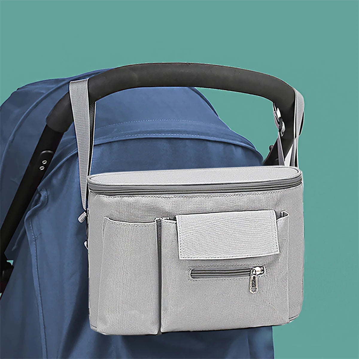 Baby Stroller Storage and Storage Bag Multifunctional Large Capacity Stroller Hanging Bag Fashionable Single Shoulder Mommy Bag