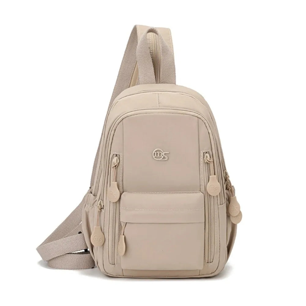 New Dual-use Shoulder Bag All-match Light Weight Small Backpack Multi-pocket Durable Crossbody Bag For Girls Woman