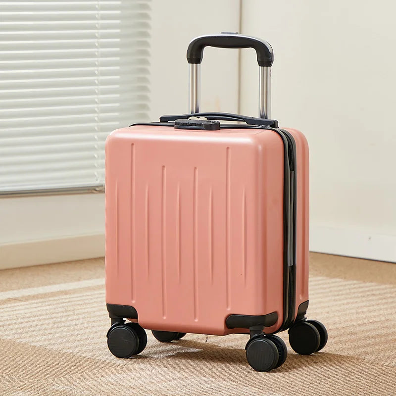 High-quality 14-Inch Unisex PC Trolley Fashionable Travel Suitcases Fashionable ABS Mini Boarding Carry-On Cases Small Hand Lu