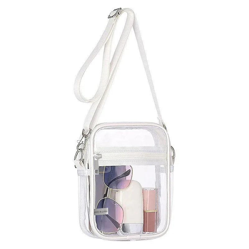 PVC Transparent Shoulder Bag Woman Crossbody Bags Concerts Sports Events Waterproof Jelly Pack Summer Travel Purse Phone Pouch